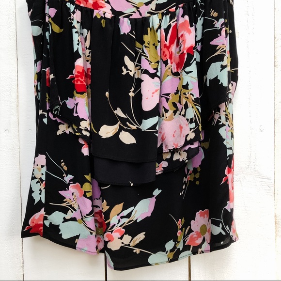 Yumi Kim Floral Black Sleeveless Top Tank Top XS - Picture 3 of 8